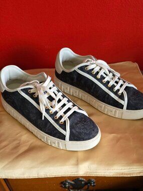 Versace Greca Jacquard Canvas Sneakers Men